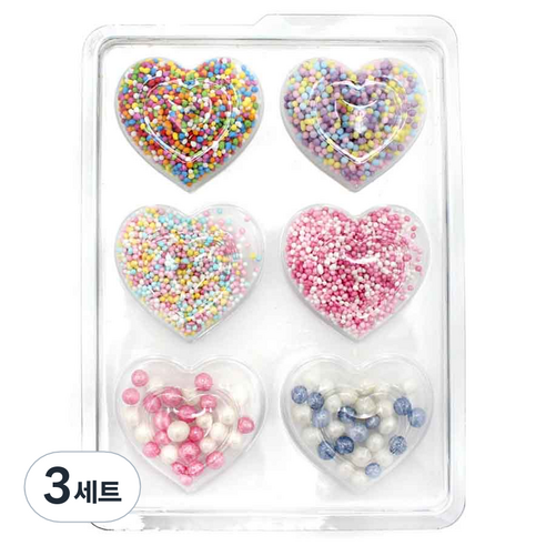 이홈베이킹 슈가스프링클 구슬 트윙클 6종 세트, 20g, 3세트