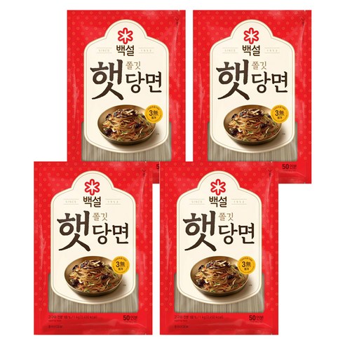 백설 햇당면, 1kg, 4개