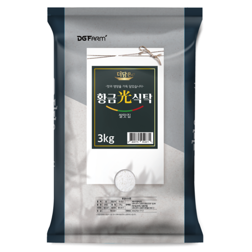 더담은 황금빛식탁 백미, 상등급, 3kg, 1개