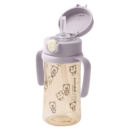 베베락 아이와 PPSU 원터치 빨대컵, 270ml, 1개, 라벤더