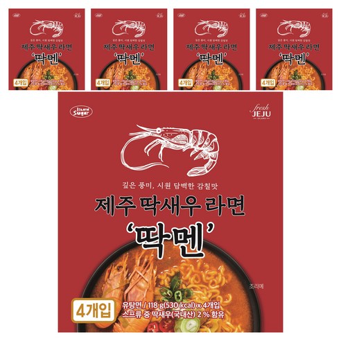 컬러슈가 제주딱새우라면 딱멘 118g
