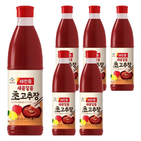 해찬들 새콤달콤 초고추장, 1.05kg, 6개