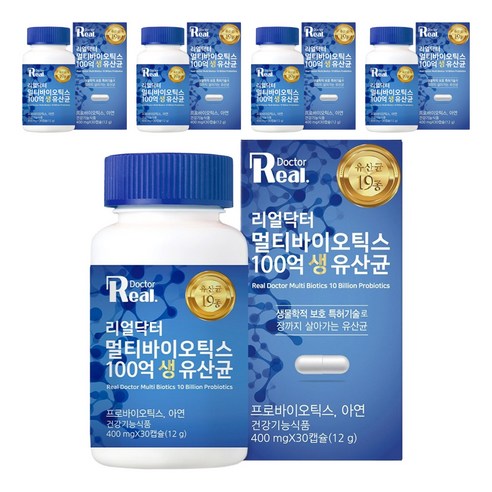 리얼닥터 멀티바이오틱스 100억 생유산균 12g, 30정, 5개