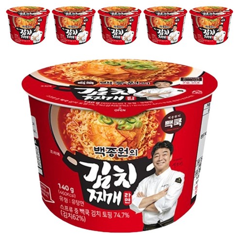 TBK 백종원의 김치찌개 라면 140g, 6개