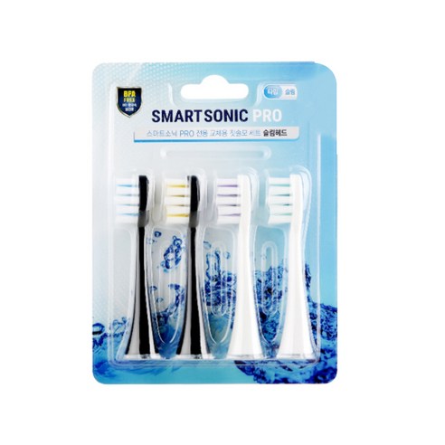 스마트소닉 프로 음파칫솔 RLT211 RLT231 전용 칫솔모 리필모 슬림헤드 4p