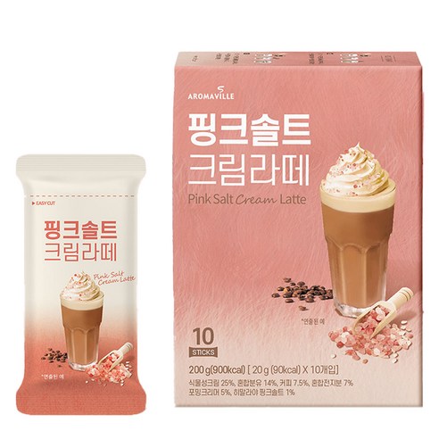 아로마빌커피 핑크솔트 크림라떼, 20g, 10개입, 1개
