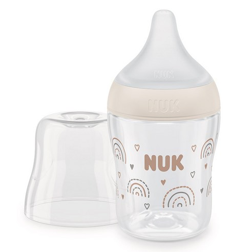 누크 퍼펙트매치 젖병 + 젖꼭지 S 세트, 레인보우, 150ml, 1세트