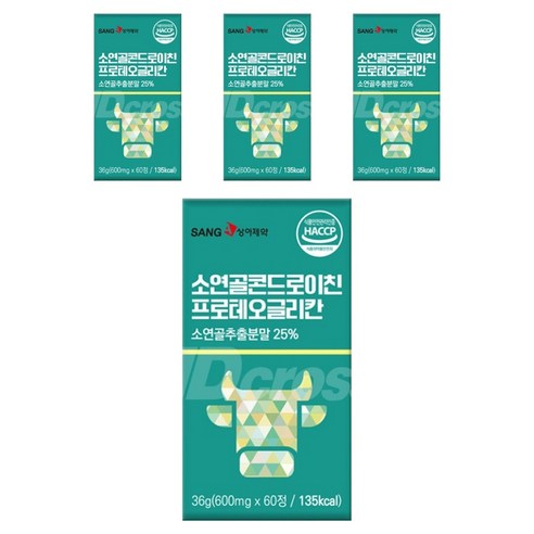 상아제약 애드크로스 소연골 콘드로이친 프로테오글리칸 36g, 4개, 60정