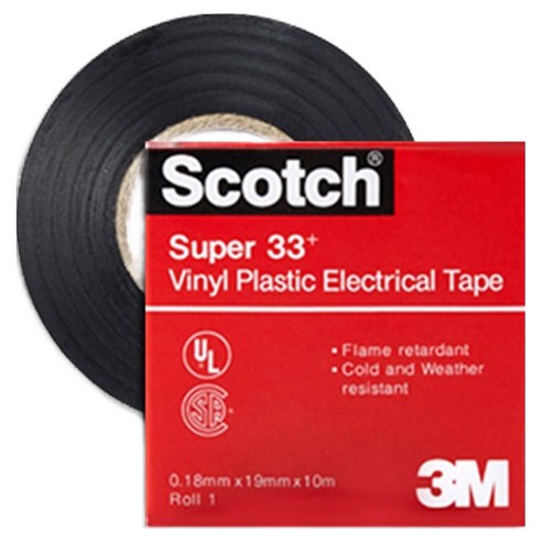 스카치 슈퍼 33플러스 절연 테이프 블랙 19mm x 10m