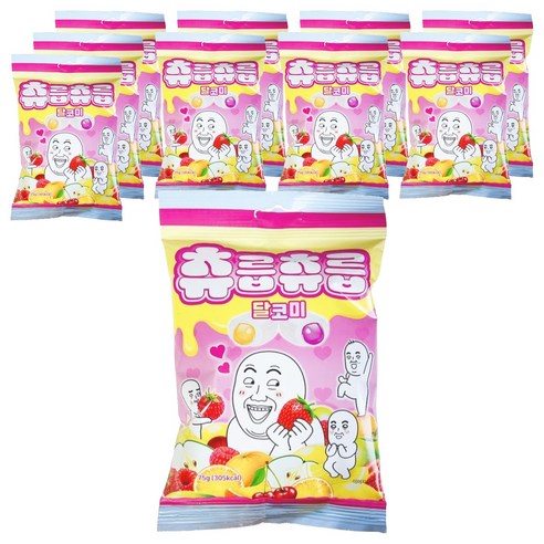 츄릅츄릅 달코미 소프트 츄잉 과일맛 6종 캔디