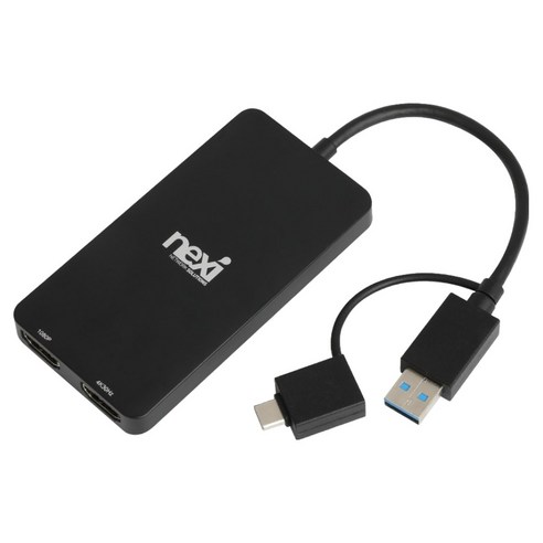 넥시 USB 3.1 Type-C / USB 3.0 to Dual HDMI 컨버터 NX1316, 1개