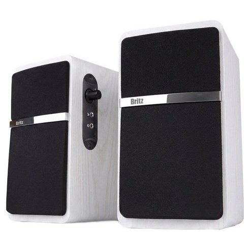 브리츠 우드 USB 데스크 2.0채널 PC 스피커, 화이트, BZ-N1