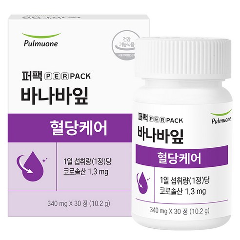 풀무원건강생활 혈당케어 바나바잎추출물 혈당보조제, 30정, 1개