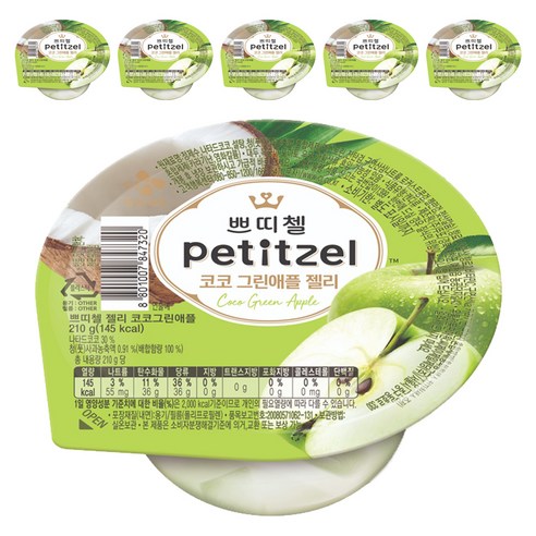 쁘띠첼 코코그린애플 푸딩 1개입, 6개, 210g