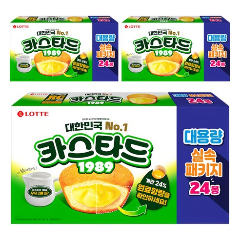 롯데카스타드 대용량 실속 패키지 24p