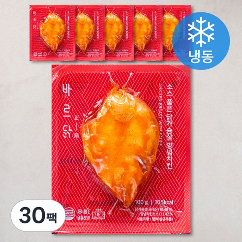 바르닭 소스품은 닭가슴살 양념치킨 (냉동)