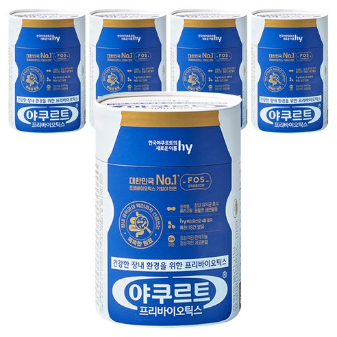 야쿠르트 에치와이 프리바이오틱스 30p, 120g, 5개