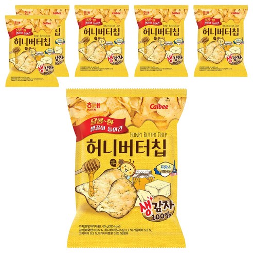 해태제과 허니버터칩, 60g, 6개