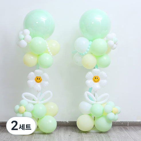 피앤비유니티 축제행사파티용 대형 풍선 기둥 세트, 01 그린, 2세트