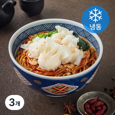 [로켓프레시] 티엔미미 비빔새우완탕면 밀키트 (냉동), 300g, 3개