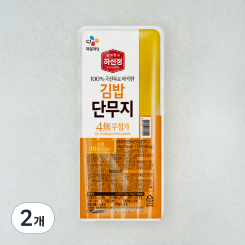하선정 4무 김밥 단무지, 370g, 2개