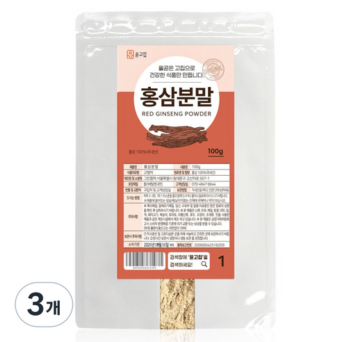 윤고집 홍삼분말, 100g, 3개