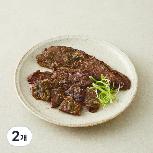[로켓프레시] 다맛나고 한우 등심 수원갈비식 양념 스테이크, 2개, 250g
