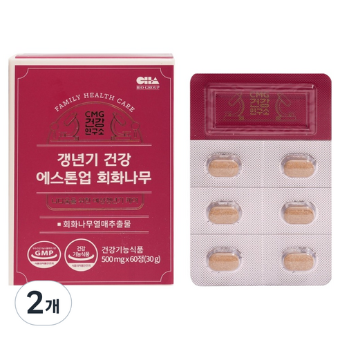 씨엠지건강연구소 갱년기 건강 에스톤업 회화나무 30g, 2개, 60정