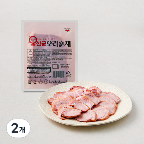 [로켓프레시] 퀸덕 유산균 프로바이오틱스 오리훈제, 2개, 200g