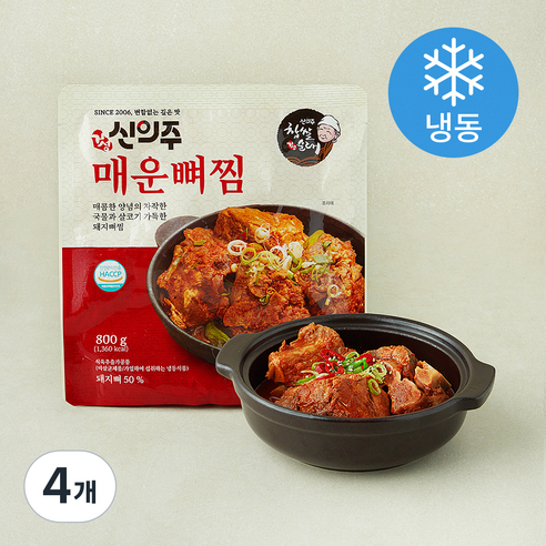 [로켓프레시] 신의주찹쌀순대 신의주 매운뼈찜 (냉동)