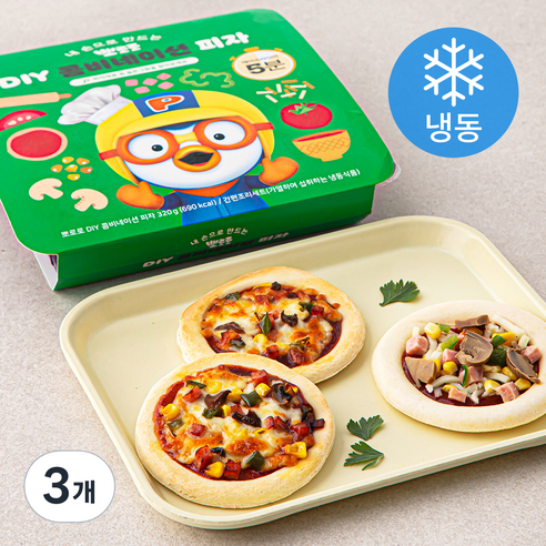 [로켓프레시] 뽀로로 DIY 콤비네이션 피자 (냉동), 320g, 1개입, 3개