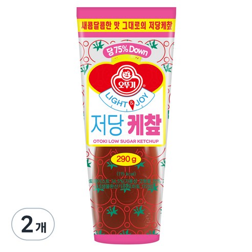 오뚜기 LIGHT&JOY 저당 케챂, 290g, 2개