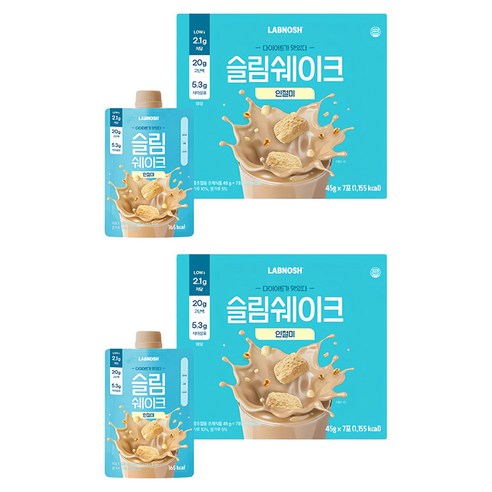 랩노쉬 슬림쉐이크 인절미, 45g, 14개