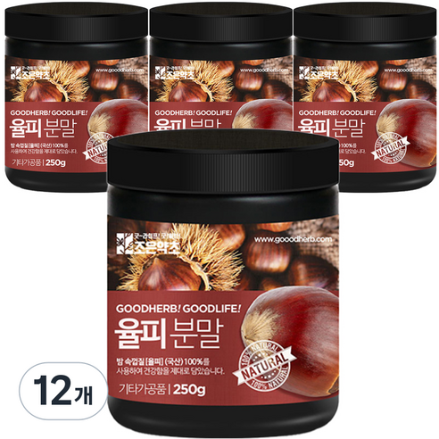 조은약초 율피분말, 12개, 200g