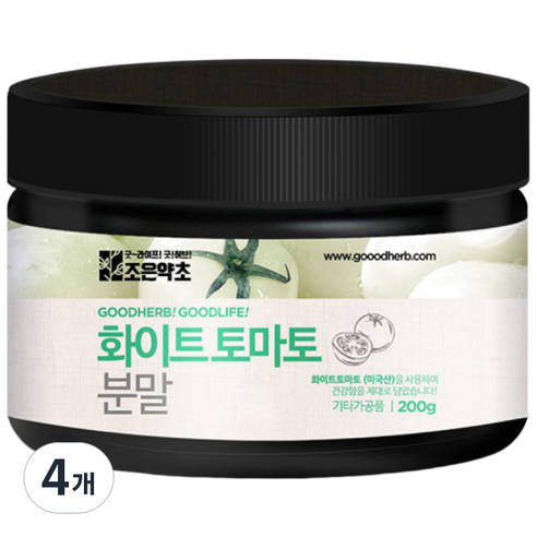 조은약초 화이트 토마토 분말, 200g, 4개