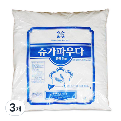 쿠킹스토리 슈가파우더, 3kg, 3개