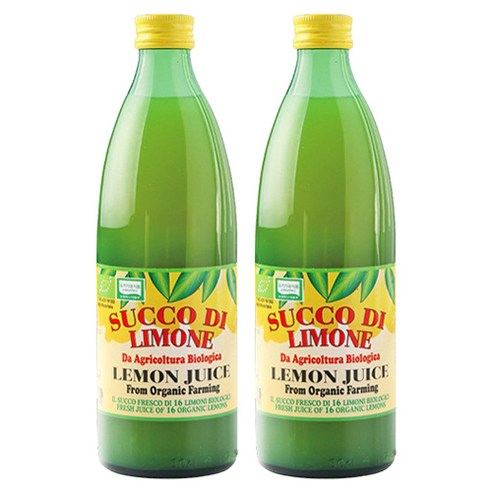 유로푸드 유기농 레몬주스, 500ml, 2개