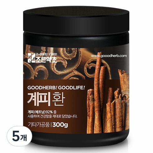 조은약초 프리미엄 계피환, 5개, 300g