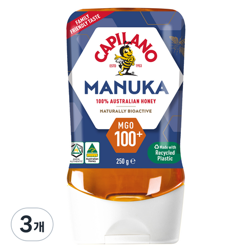 카필라노 마누카꿀 MGO100+, 250g, 3개
