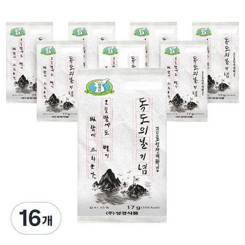 지도표성경 독도의 날 기념 성경 식탁김, 17g, 16개