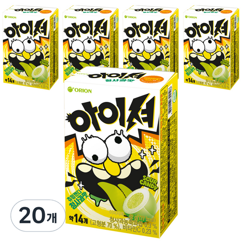 오리온 아이셔 츄잉캔디 청사과맛