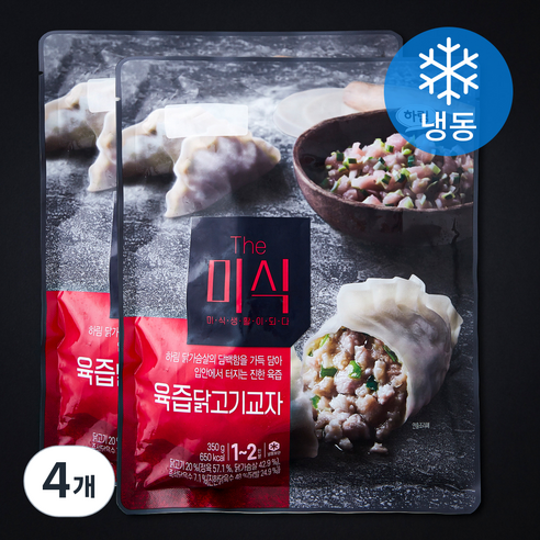 [로켓프레시] 더미식 육즙 닭고기 교자 만두 (냉동), 350g, 4개