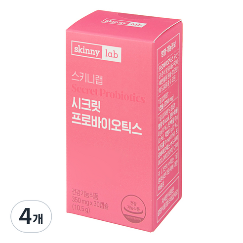 스키니랩 시크릿 프로바이오틱스, 30정, 4개