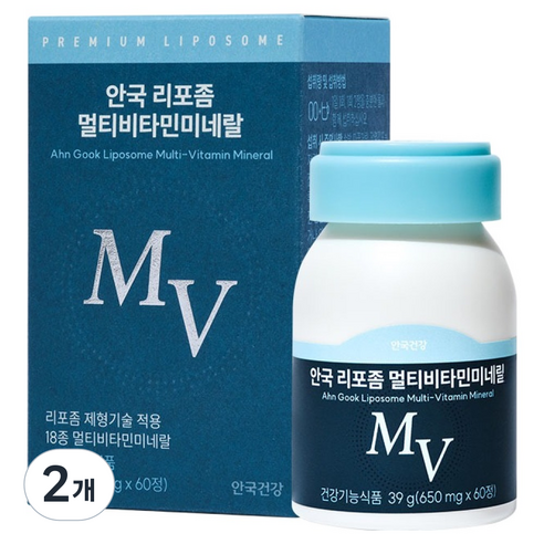 안국건강 리포좀 멀티비타민 미네랄, 60정, 2개