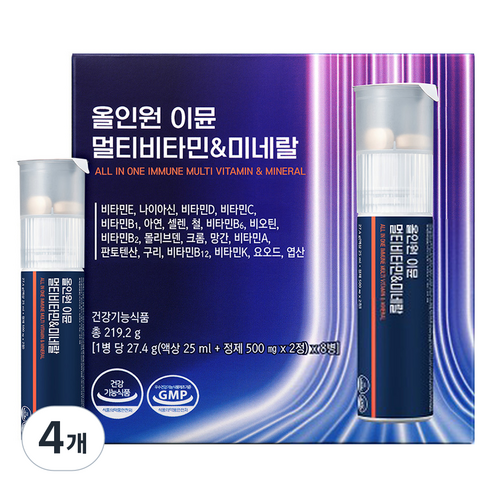 프롬바이오 올인원 이뮨 멀티비타민 & 미네랄 219.2g, 8회분, 4개