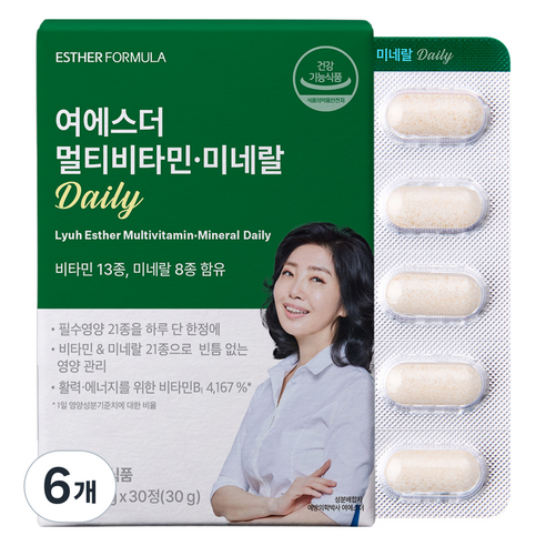 에스더포뮬러 여에스더 멀티비타민 미네랄 Daily 30g, 6개, 30정