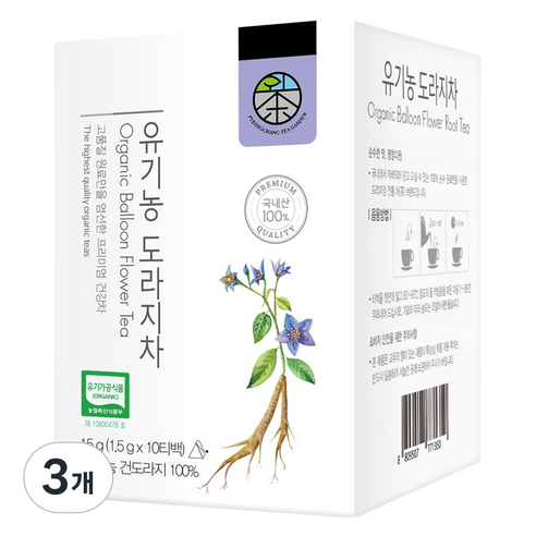 평창다원 유기농 도라지차, 1.5g, 10개입, 3개