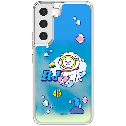 BT21 렛츠 스플래시 네온 아쿠아 휴대폰 케이스