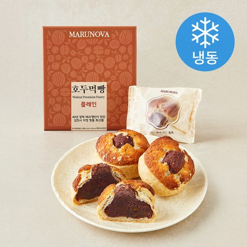 [로켓프레시] 마루노바 김천 호두먹빵 플레인 4구 (냉동)