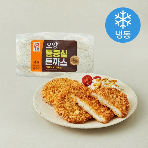 [로켓프레시] 사조오양 통등심 돈까스 (냉동), 1.3kg, 1개